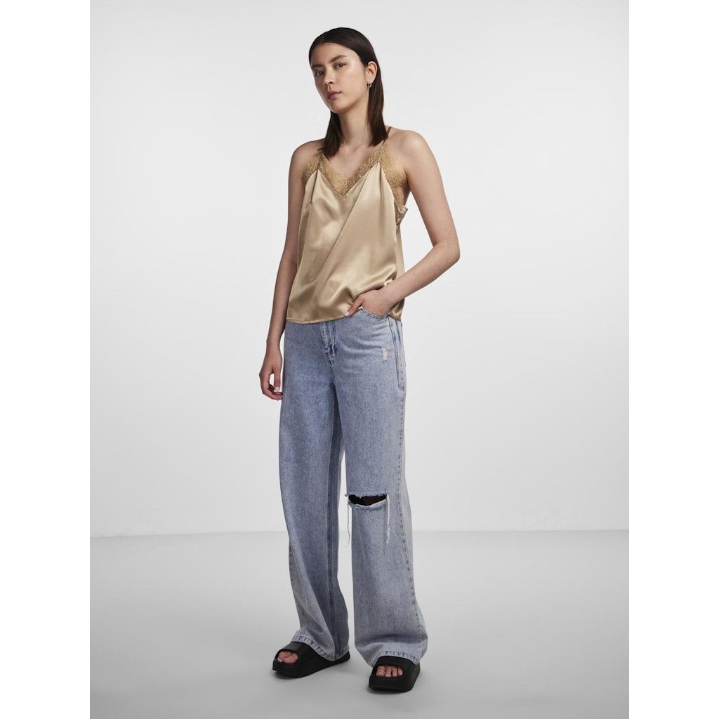 PIECES Palaidinės moterims, Smėlio, PCLUA SINGLET 5