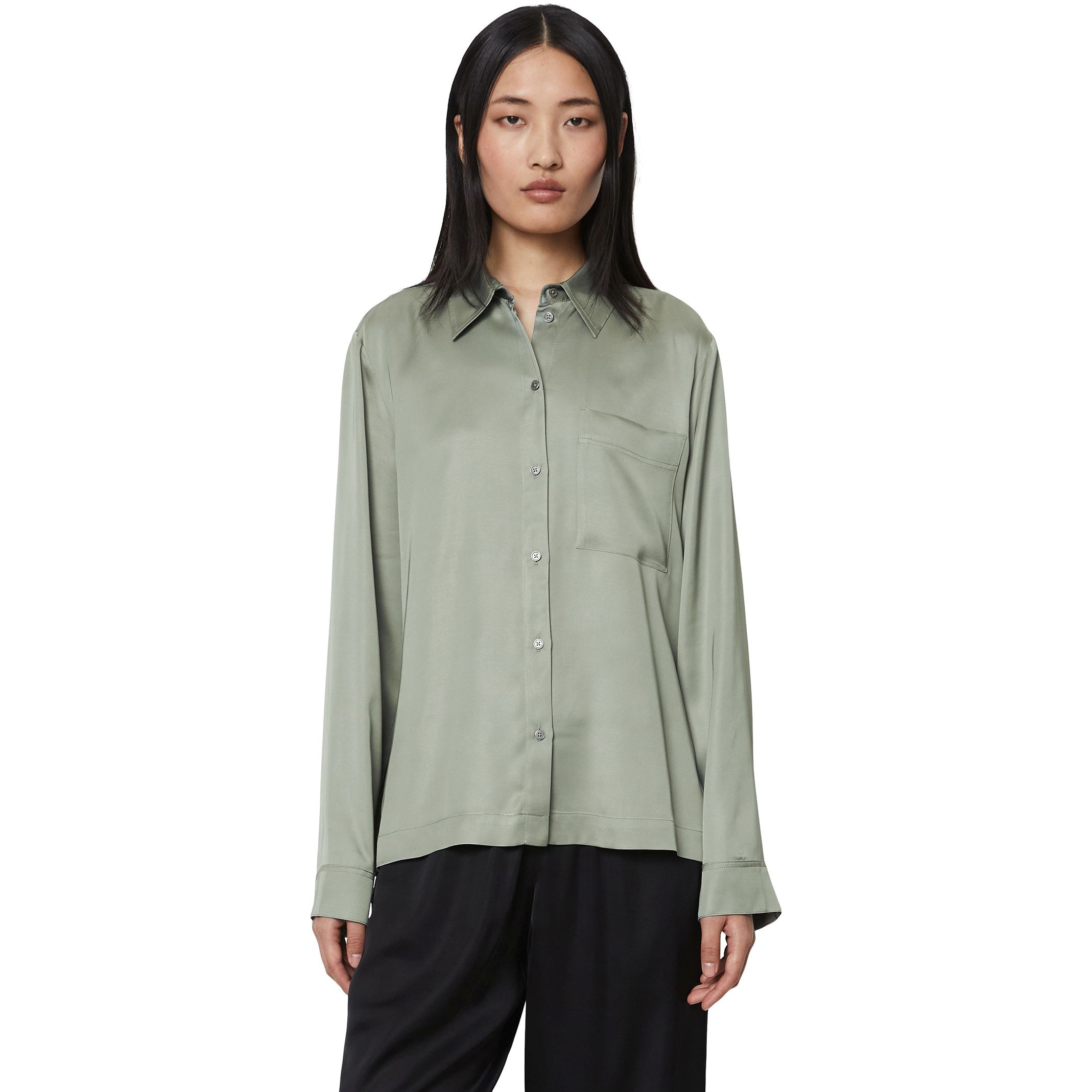 MARC O'POLO Marškiniai ilgomis rankovėmis moterims, Žalia 2