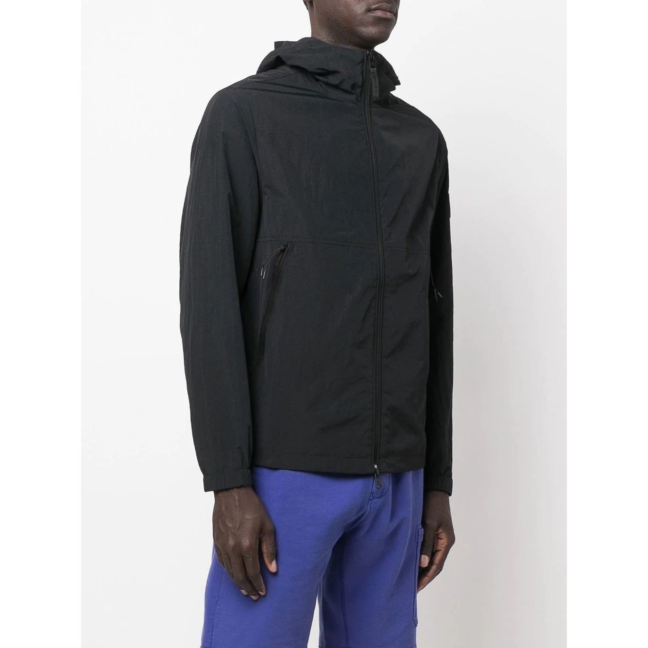 CALVIN KLEIN Džemperis vyrams, Juoda, Crinkle nylon  blouson w. hood 3