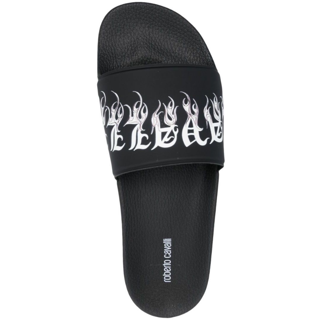 ROBERTO CAVALLI Šlepetės vyrams, Juoda, Slides 4