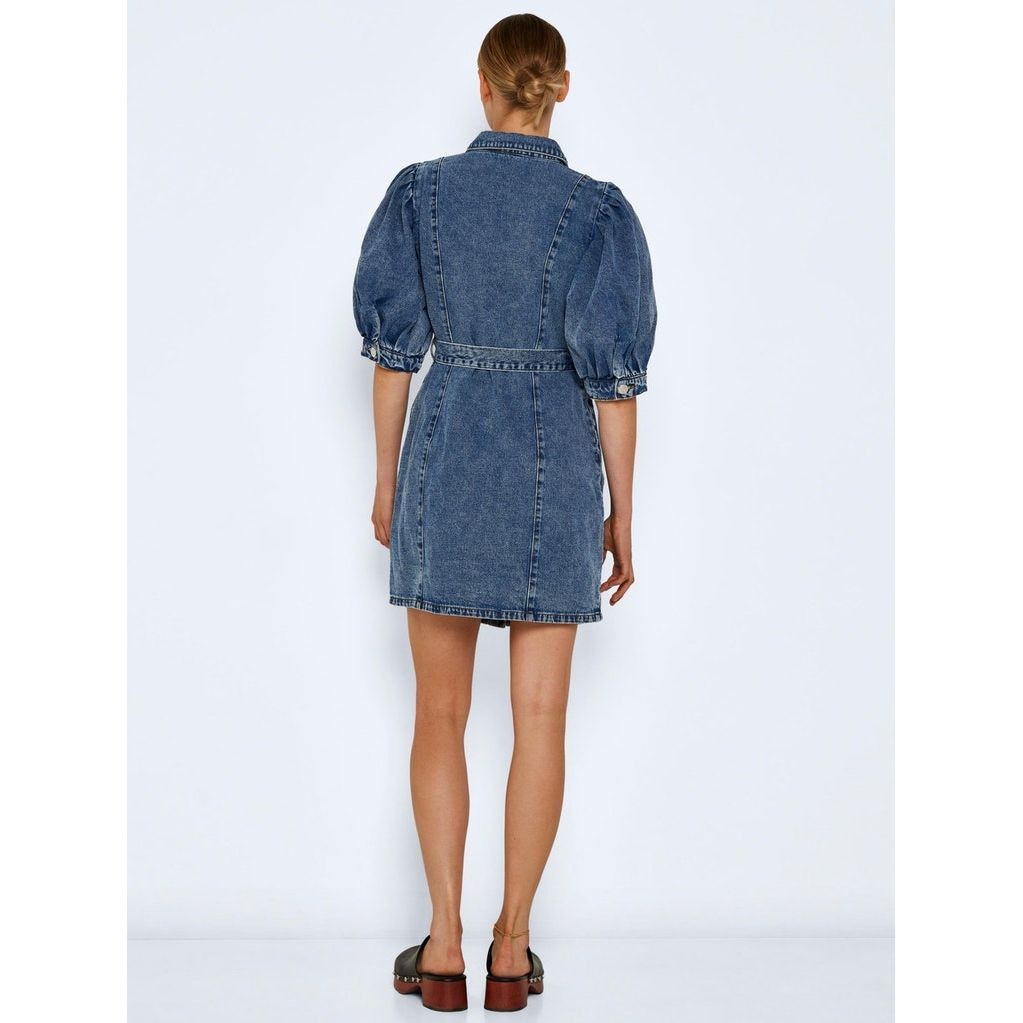 NOISY MAY Mini suknelė moterims, Mėlyna, NMFREYA S/S DNM BELT 4