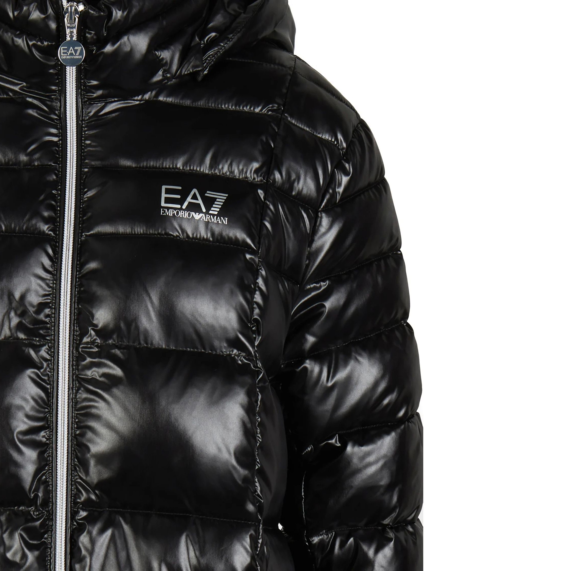 EA7 Pūkinis paltas moterims, Juoda, Caban coat 3