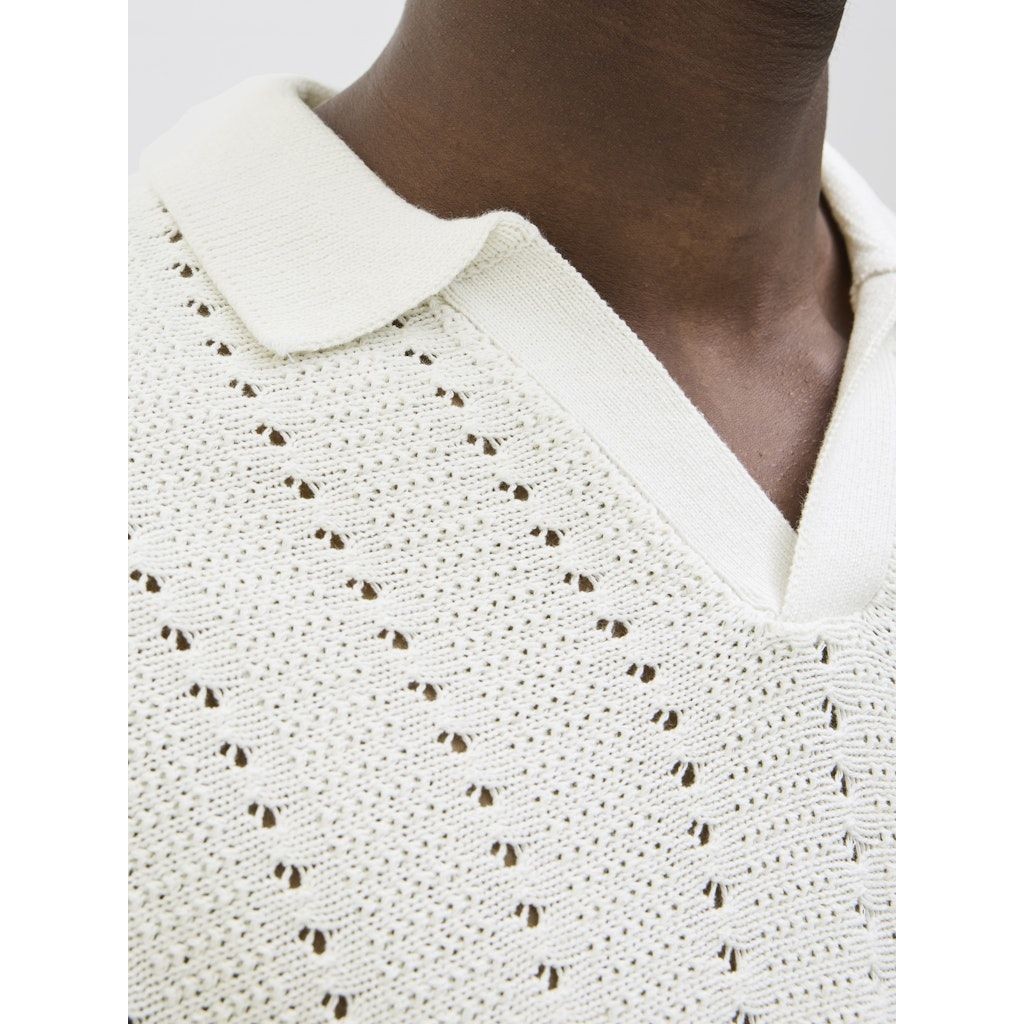 JACK & JONES Polo marškiniai trumpos rank. vyrams, Balta, Paros knit easter polo 2
