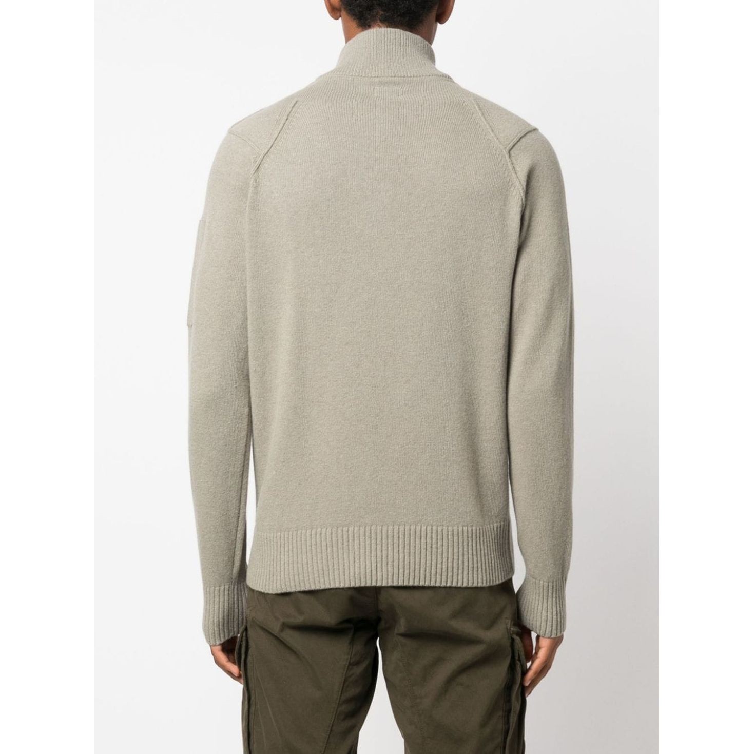 C.P. COMPANY Polo marškiniai ilgos rank. vyrams, Sidabrinė, Polo collar sweater 4