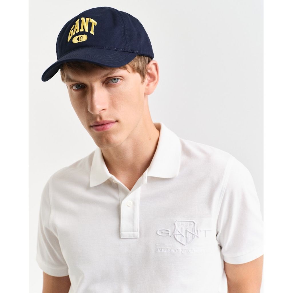 GANT Polo marškiniai trumpos rank. vyrams, Geltona, REG TONAL SHIELD SS POLO 4