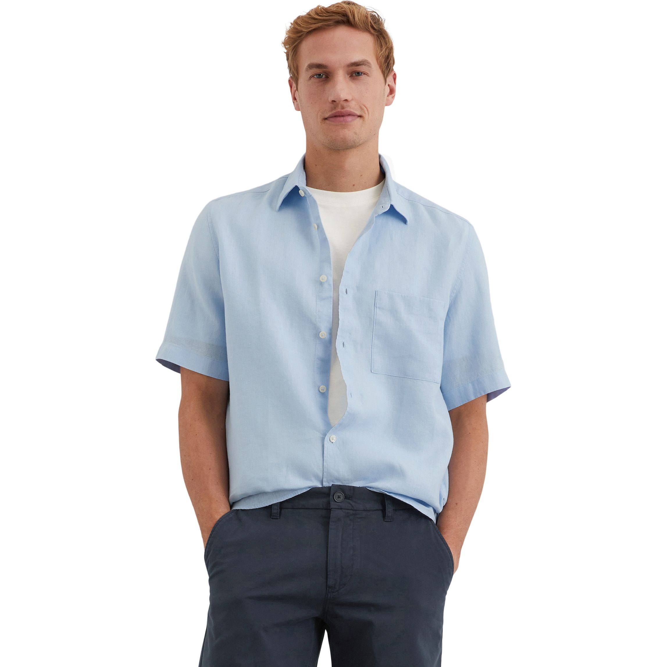 MARC O'POLO Marškiniai trump. rankovėmis vyrams, Mėlyna 2