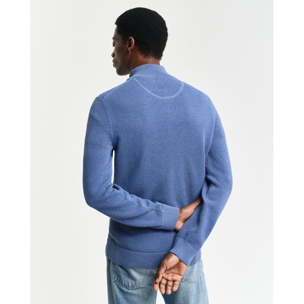 GANT Kardiganas vyrams, Mėlyna, COTTON PIQUE ZIP CARDIGAN 3