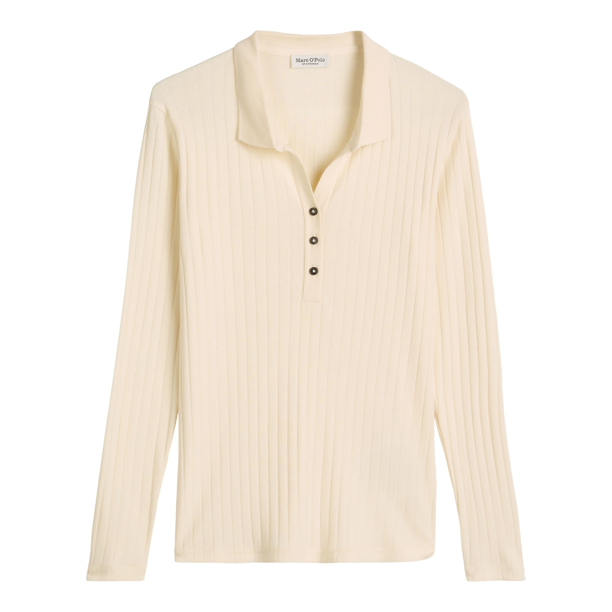 MARC O'POLO Polo marškiniai ilgos rank. moterims, Smėlio, 600207855019 Polo long
