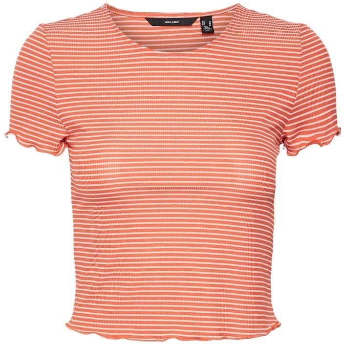 VERO MODA Striukė moterims, Balta, VMJILL SS CROP TOP JR