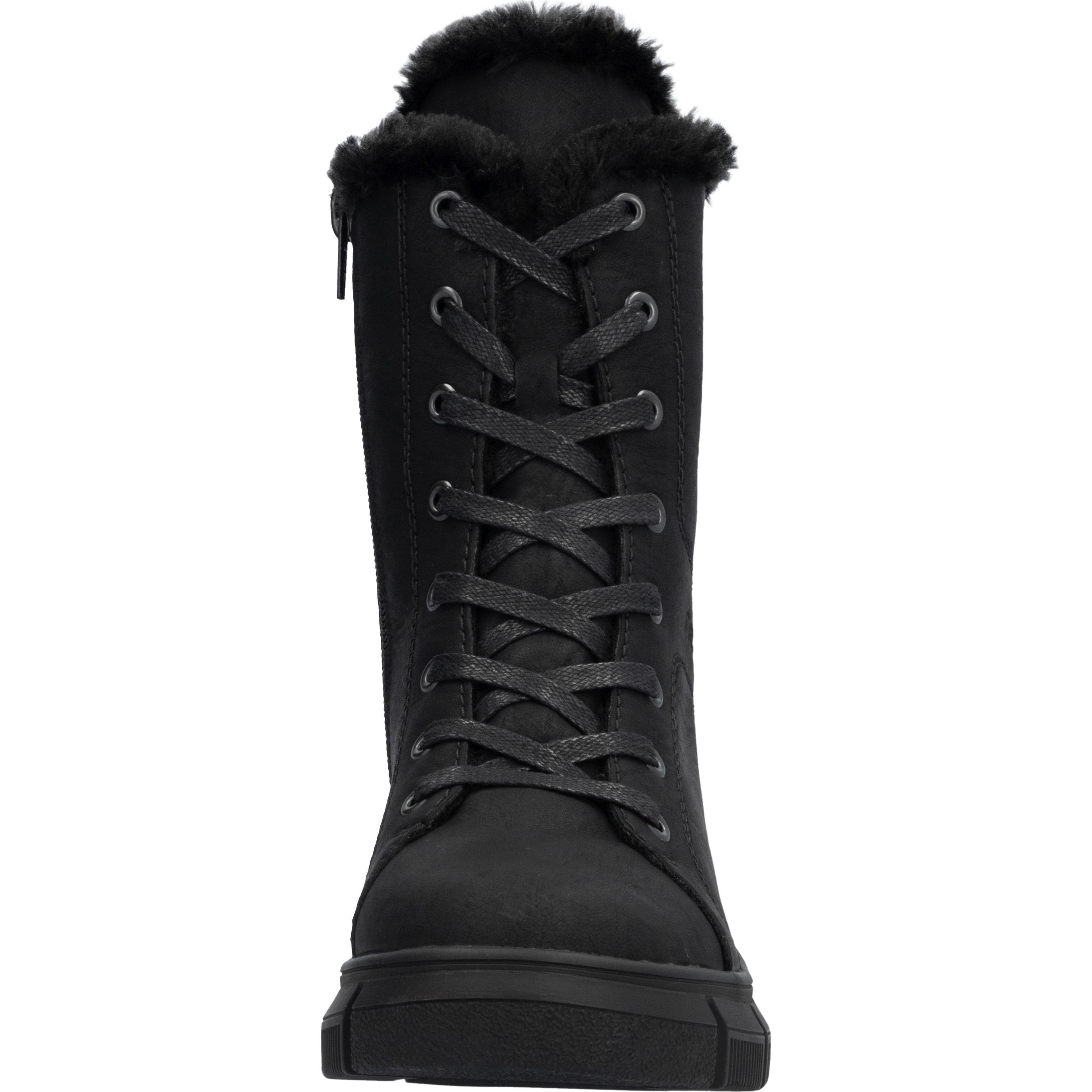 RIEKER Aulinukai moterims, Juoda, Ladies mid height boots 8