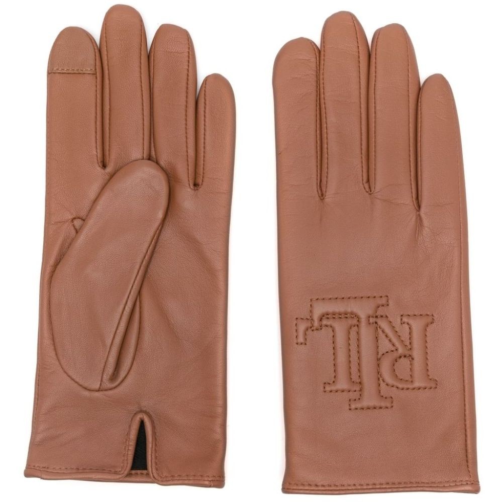 LAUREN RALPH LAUREN Pirštuotos pirštinės moterims, Ruda, Rsd lg lthr glove 1