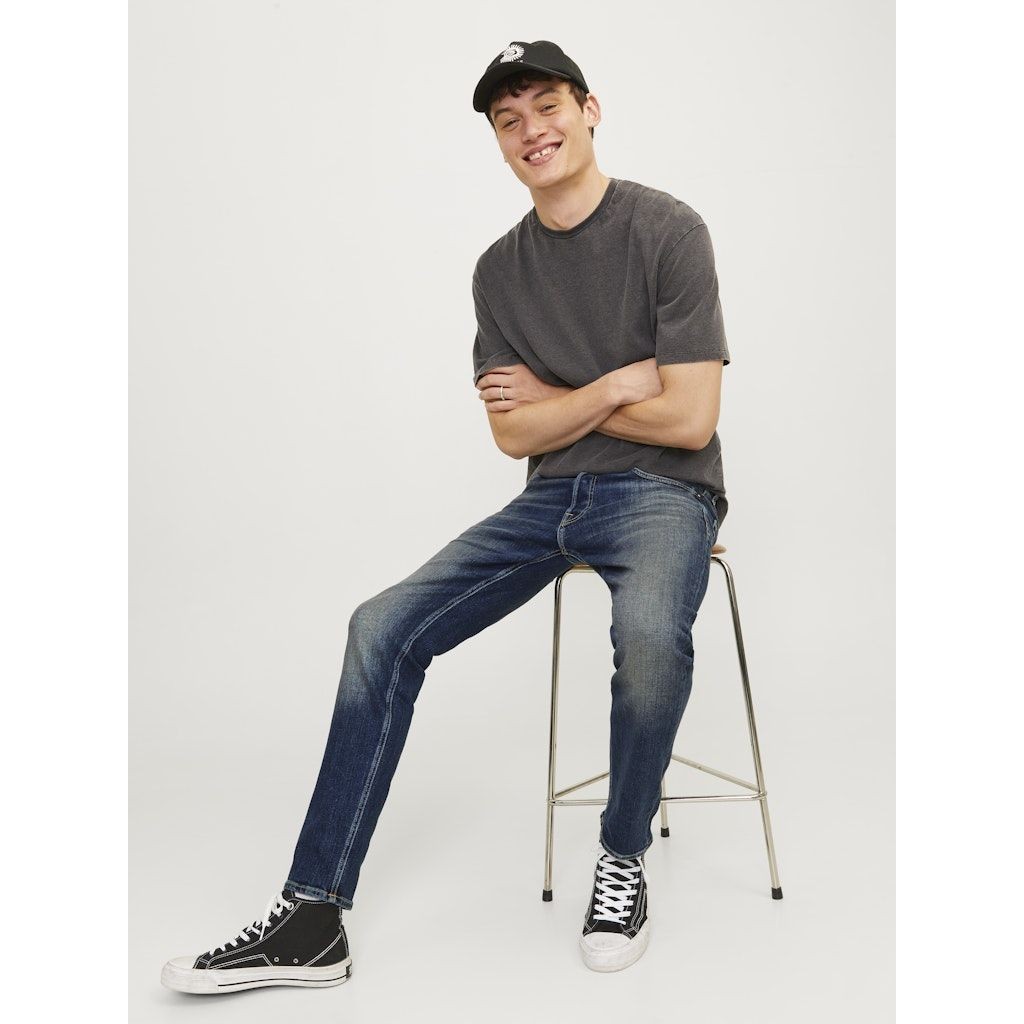 JACK & JONES Aptempti džinsai vyrams, Mėlyna, Mike original 7