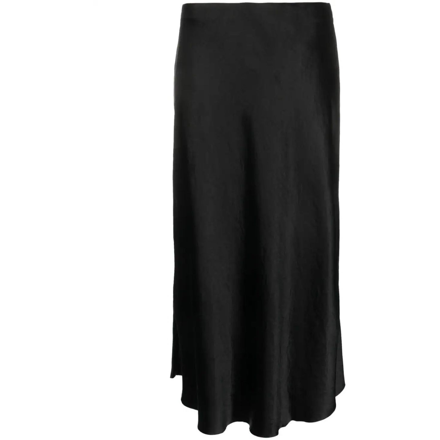 VINCE Maxi sijonas moterims, Juoda, Shaped hem bias slip skirt 1
