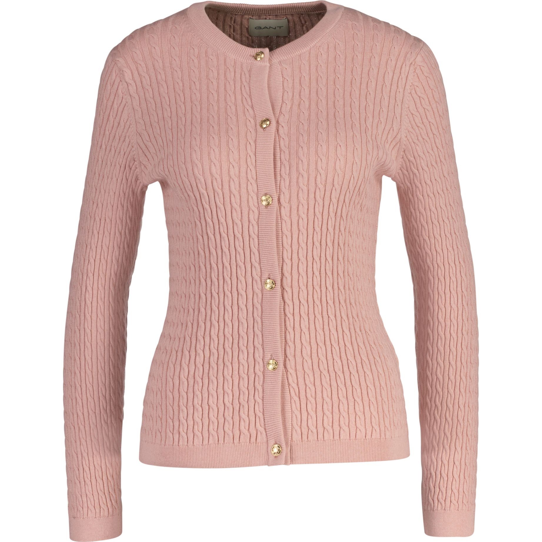 GANT Kardiganas moterims, Rožinė, Mini cable knit cardigan