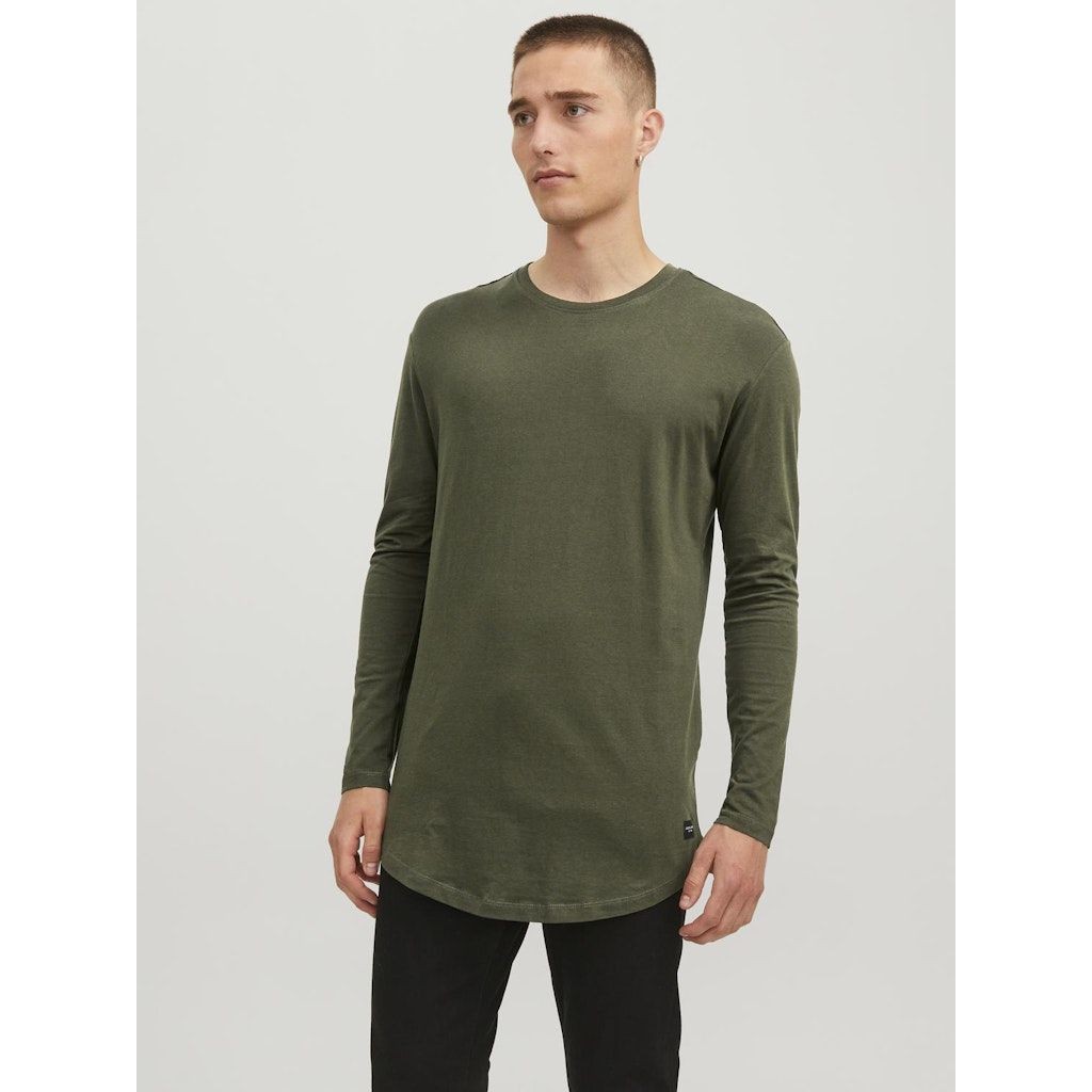 JACK & JONES Marškinėliai ilgom. rankovėmis vyrams, Chaki, Noa tee o-neck 2