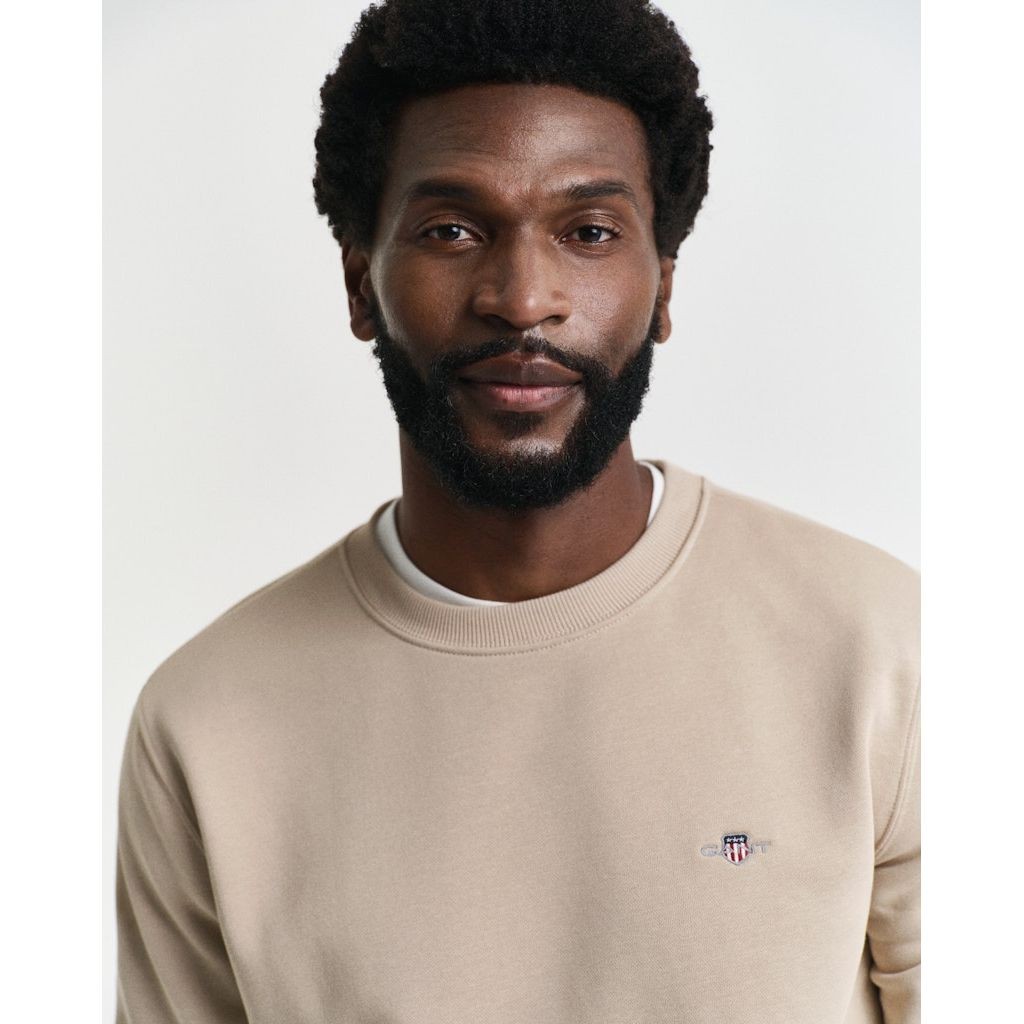 GANT Sportinis nertinis vyrams, Smėlio, Reg shield c-neck sweat 4