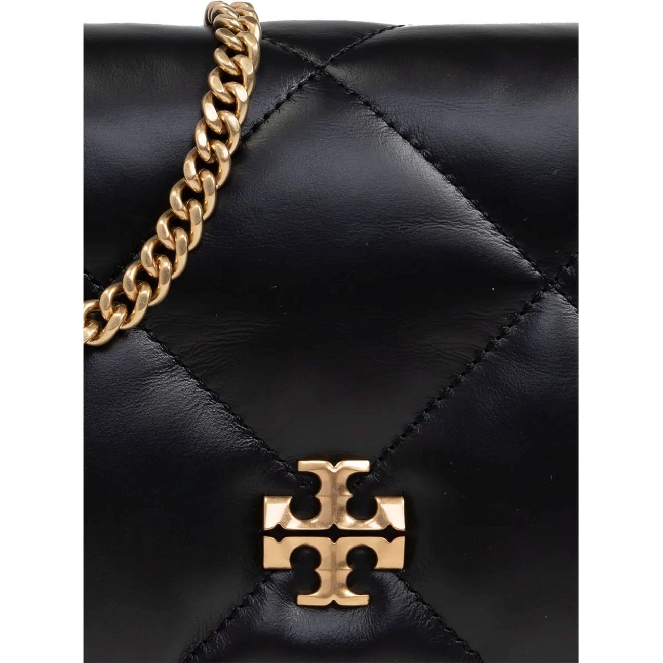 TORY BURCH Piniginė moterims, Juoda, Kira diamond quilt wallet 5