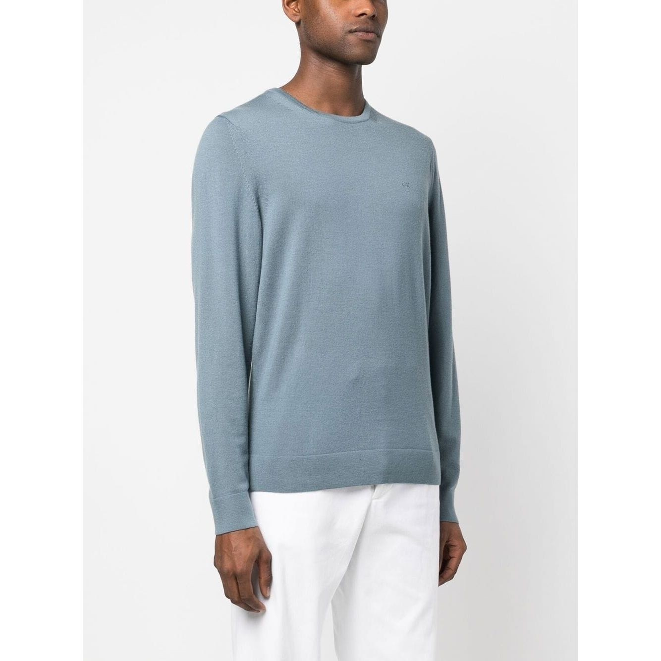 CALVIN KLEIN Megztinis vyrams, Pilka, Superior crew neck sweater 3