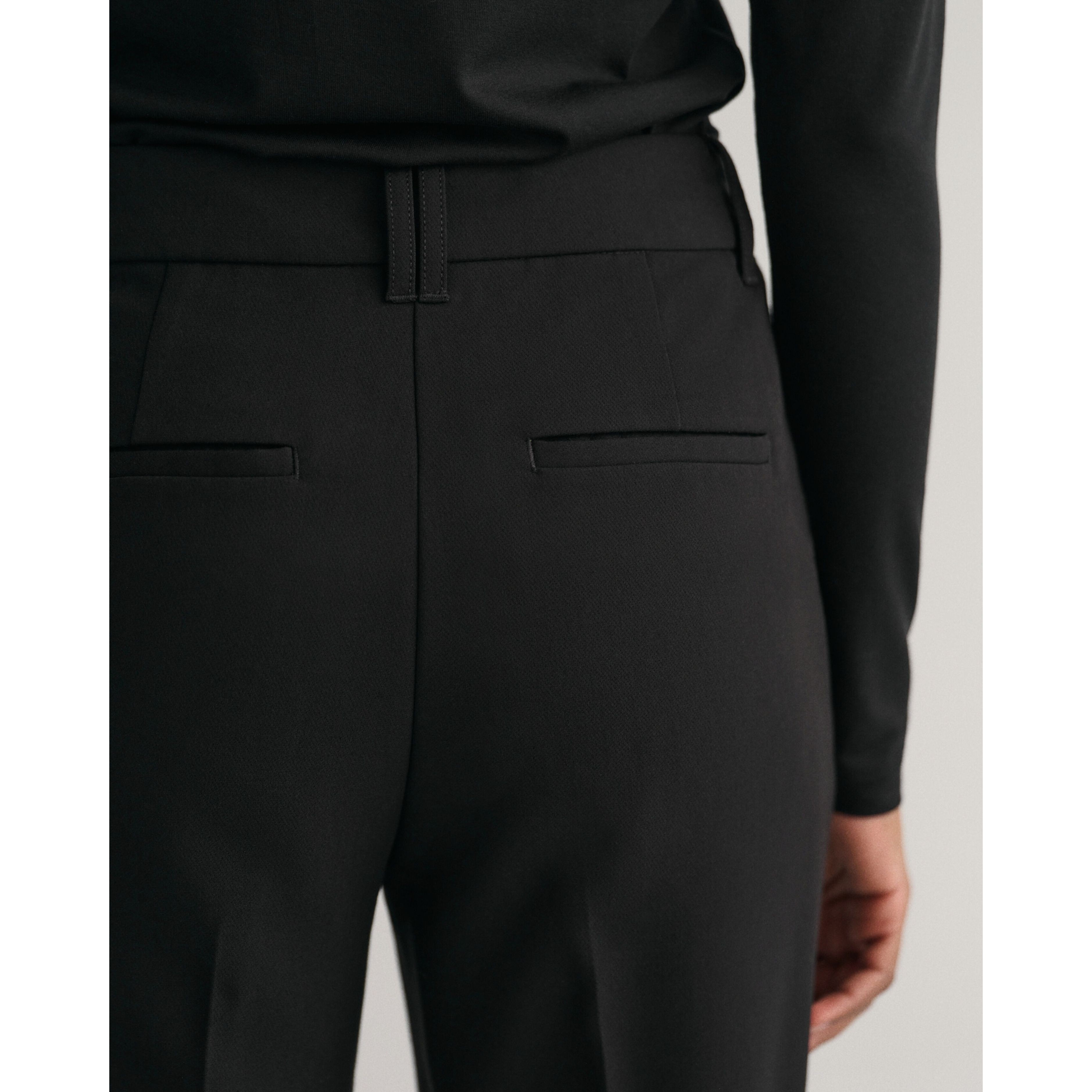 GANT Kelnės moterims, Juoda, SLIM FLARE SLACK 4