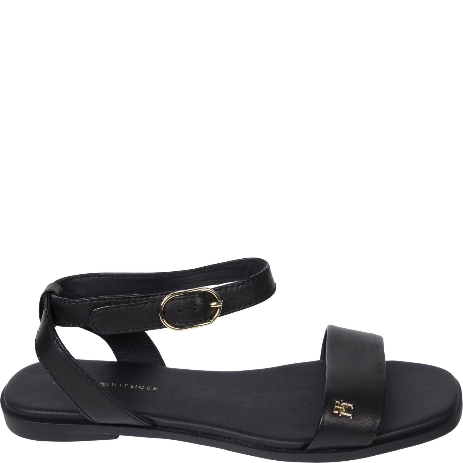TOMMY HILFIGER Basutės moterims, Juoda, Ankle strap flat sandals 1