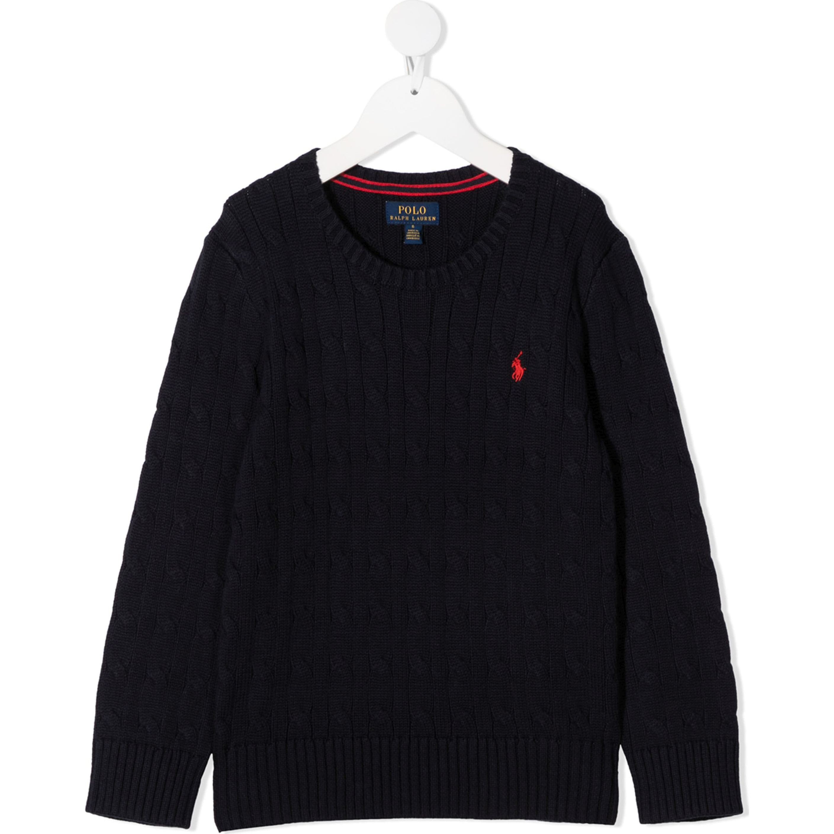 RALPH LAUREN KIDS Megztinis berniukams, Mėlyna, COMBED COTTON-LS CAB 1