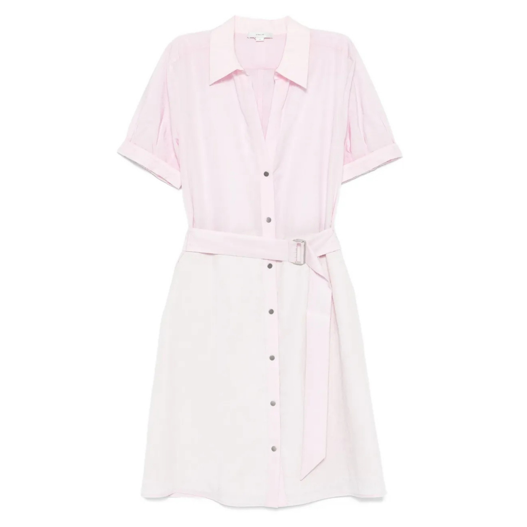 VINCE Midi suknelė moterims, Cuffed s/s belted shirt dress 1
