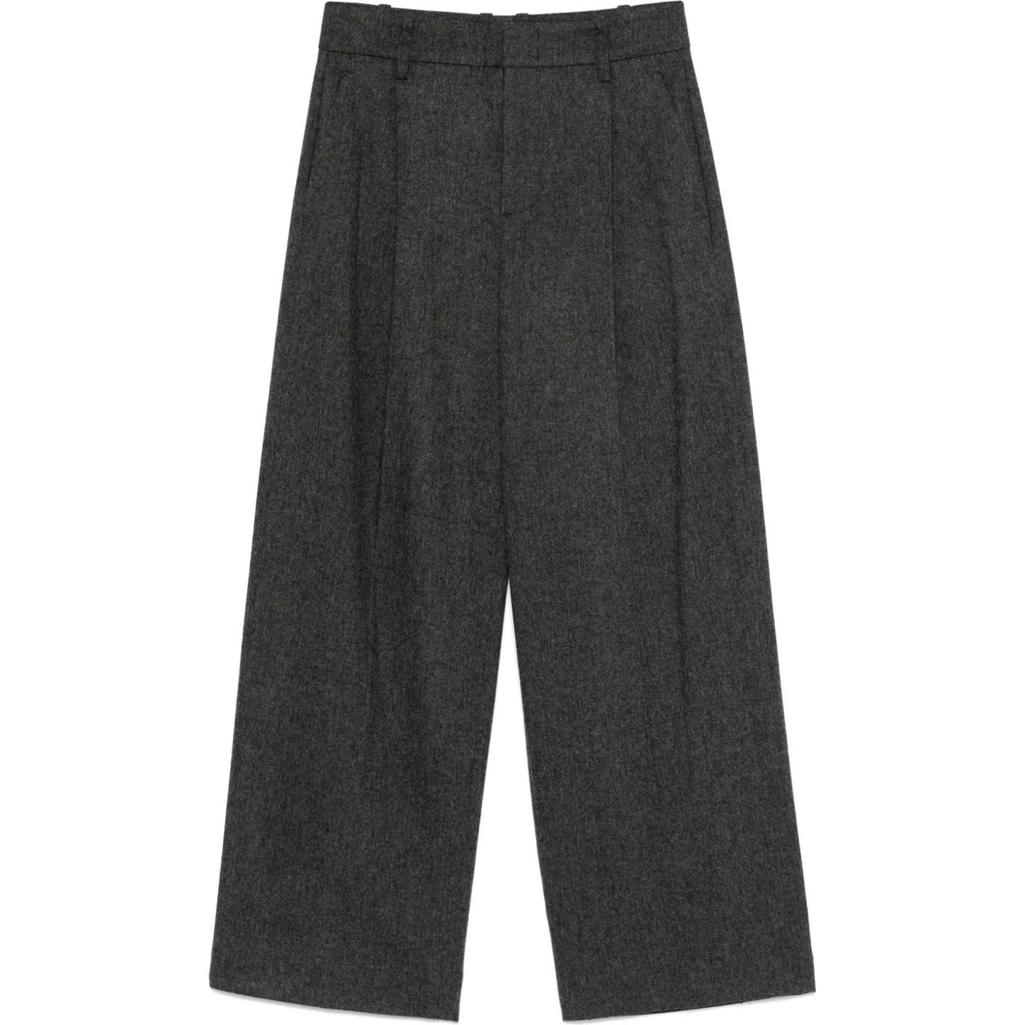 VINCE Kelnės moterims, Pilka, Herringbone wide leg trouser