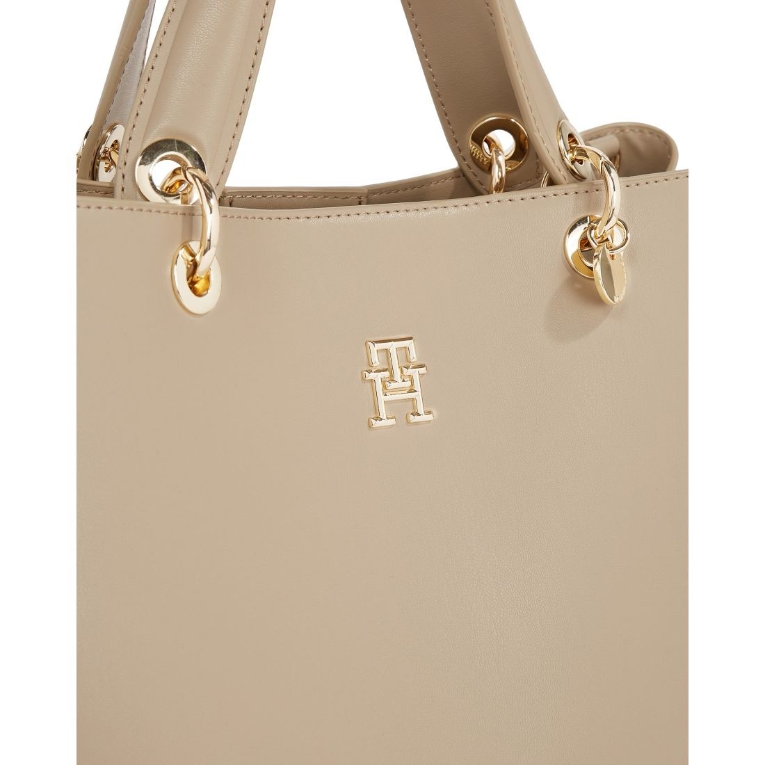 TOMMY HILFIGER Rankinė per petį moterims, Smėlio, Chic satchel 4