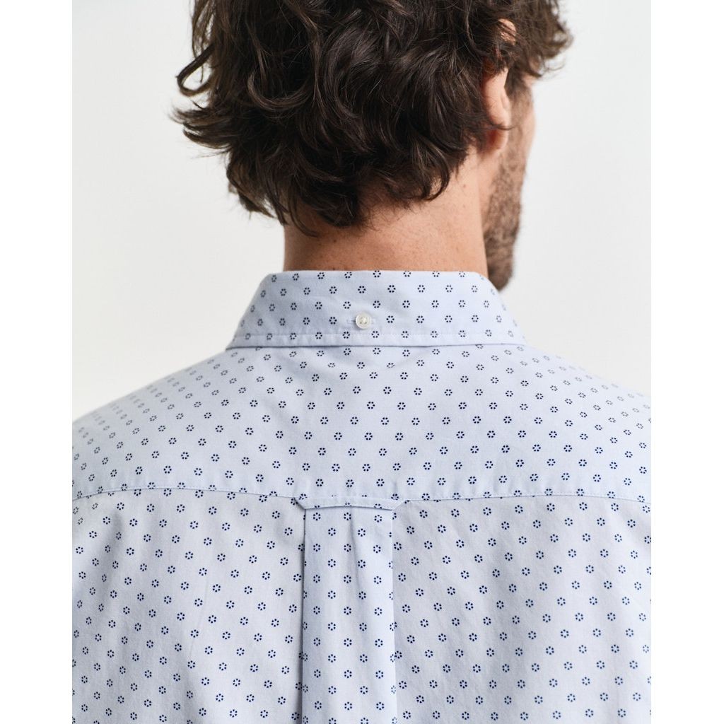 GANT Marškiniai ilgomis rankovėmis vyrams, Mėlyna, Reg micro print shirt 4