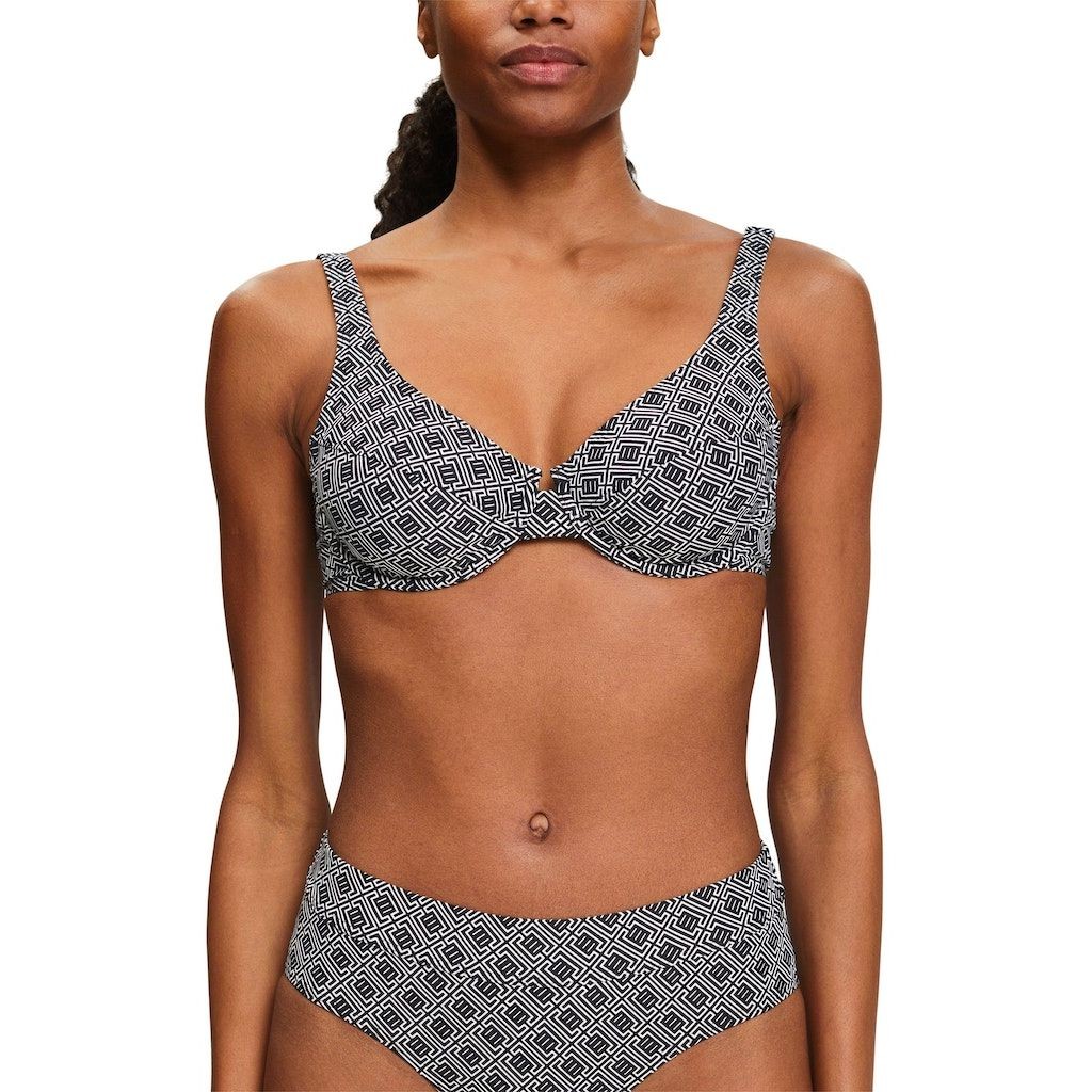 ESPRIT Viršutinė kostiumėlio dalis moterims, Juoda, Baudini beach Bikini top 2