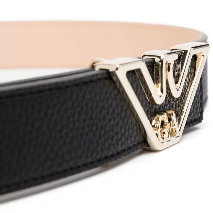 EMPORIO ARMANI Diržas moterims, Juoda, Plate belt 2