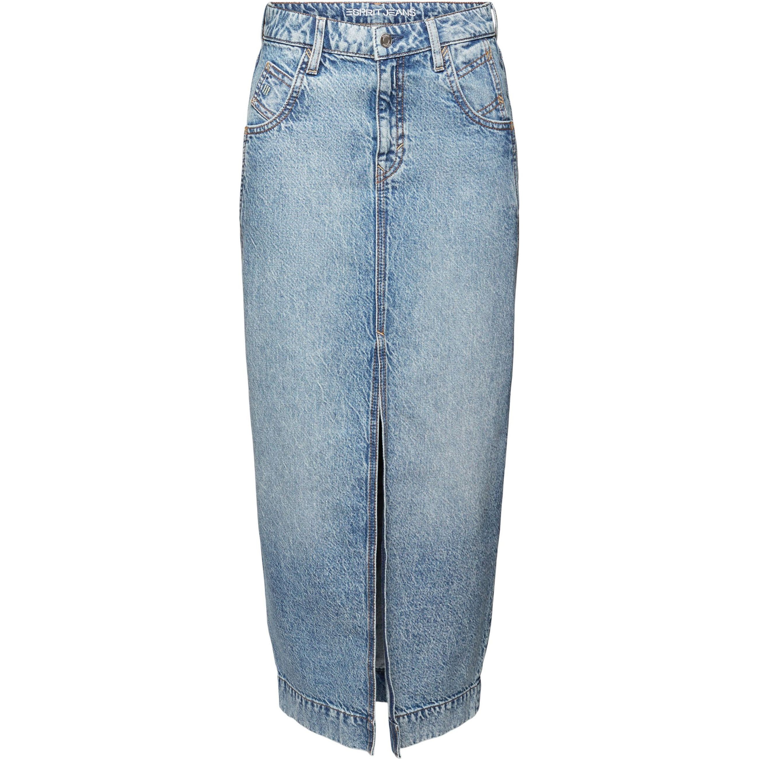 ESPRIT Maxi sijonas moterims, Mėlyna, Maxi Denim Skirt 1