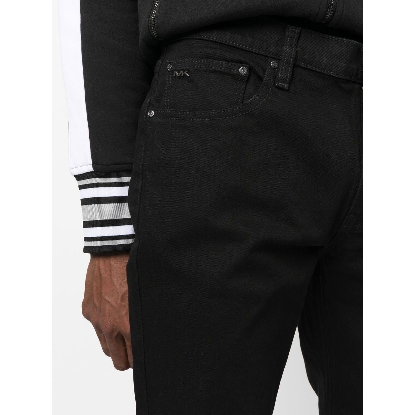 MICHAEL KORS Aptempti džinsai vyrams, Juoda, Slim fit stretch jean 4