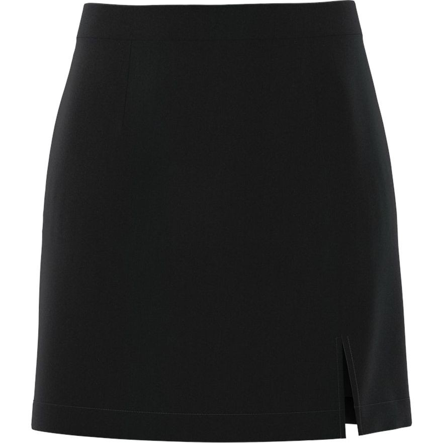 PIECES Mini sijonas moterims, Juoda, Bozzy slit skirt 1