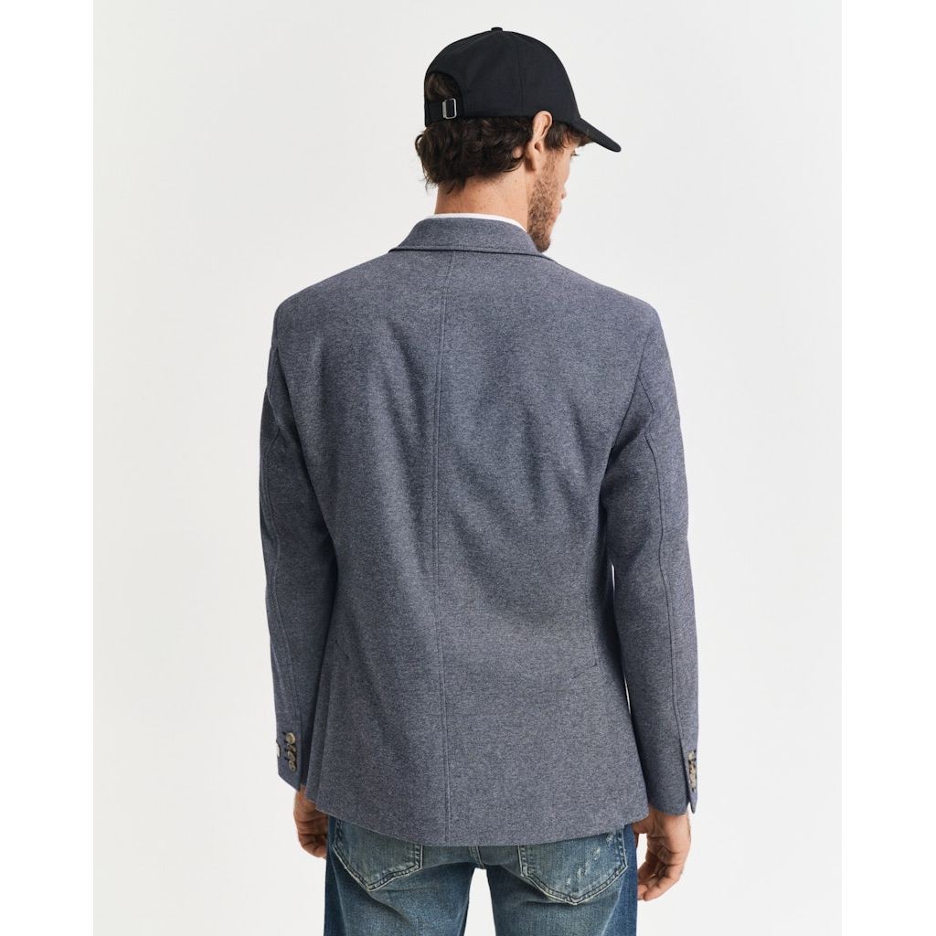 GANT Švarkas vyrams, Mėlyna, Slim two-tone jersey blazer 3