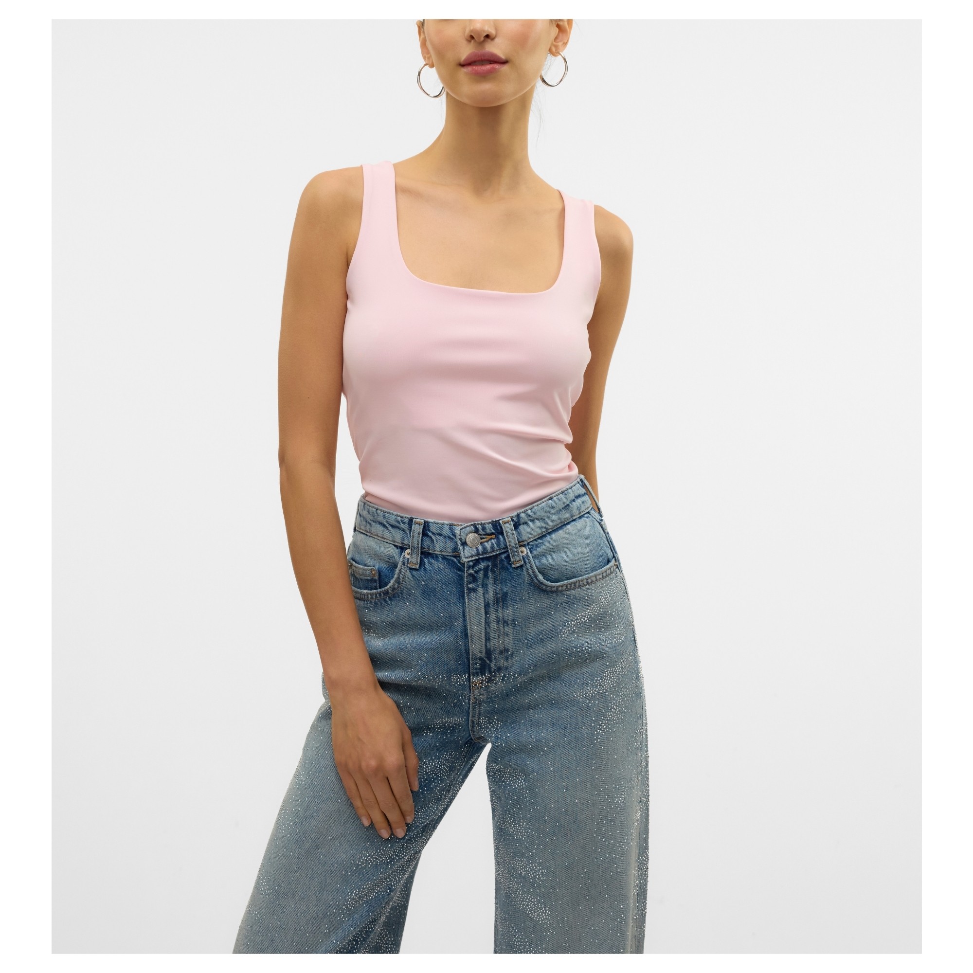 VERO MODA Marškiniai be rankovių moterims, Rožinė, Million 3