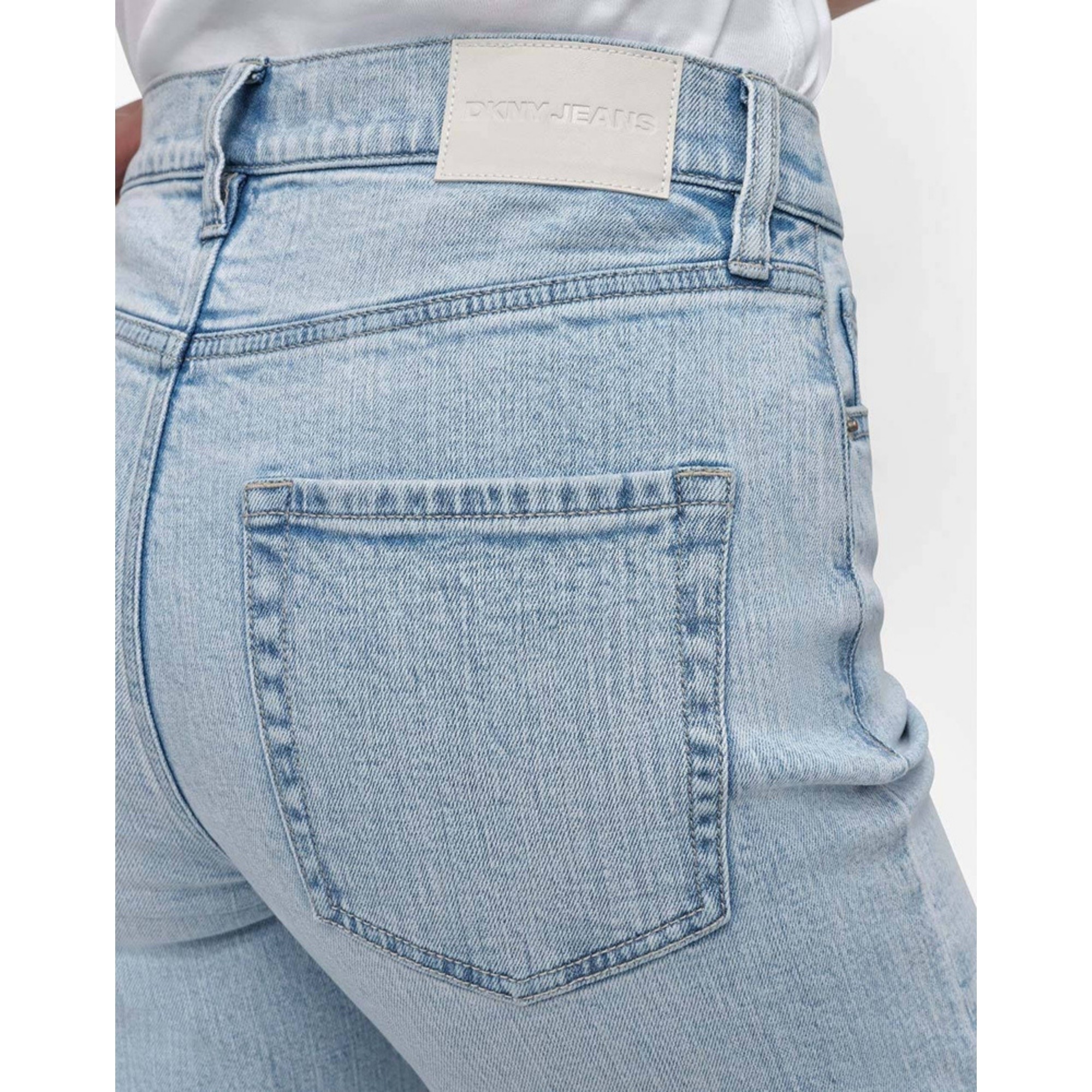 DKNY Platūs džinsai moterims, Mėlyna, High rise tailored w 4