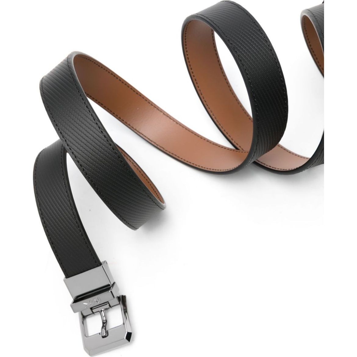 MICHAEL KORS Diržas vyrams, Juoda, 28mm geo dress belt 2