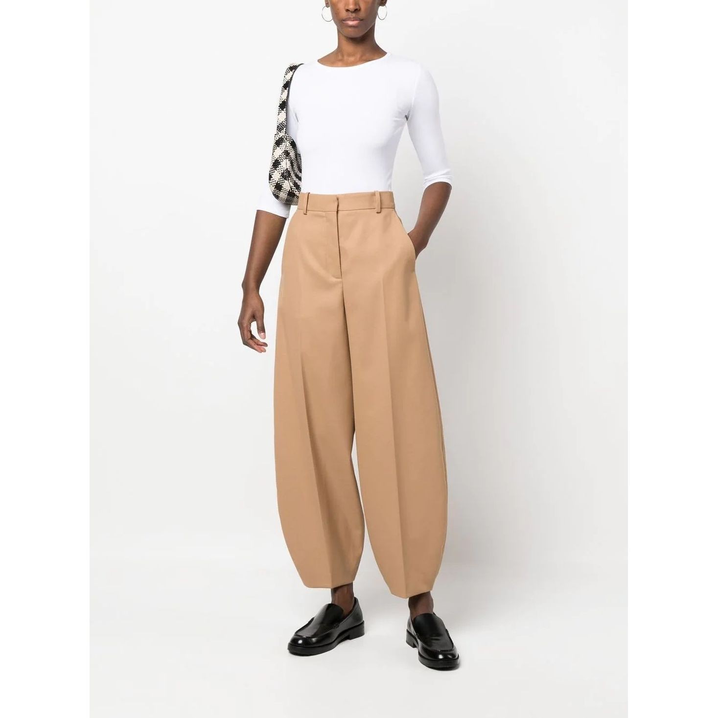 VINCE Marškinėliai ilgom. rankovėmis moterims, Balta, Elbow sleeve crew neck t-shirt 2