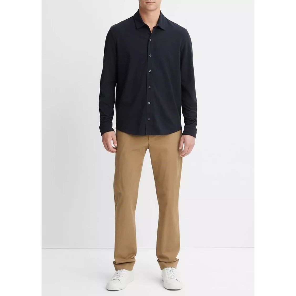 VINCE Marškiniai ilgomis rankovėmis vyrams, Mėlyna, Pique button down shirt 1