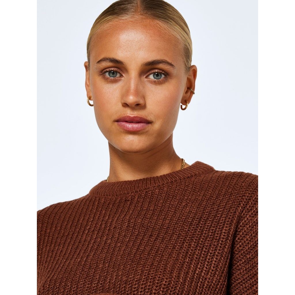 NOISY MAY Megztinis moterims, Ruda, NMTIMMY L/S O-NECK KN 5