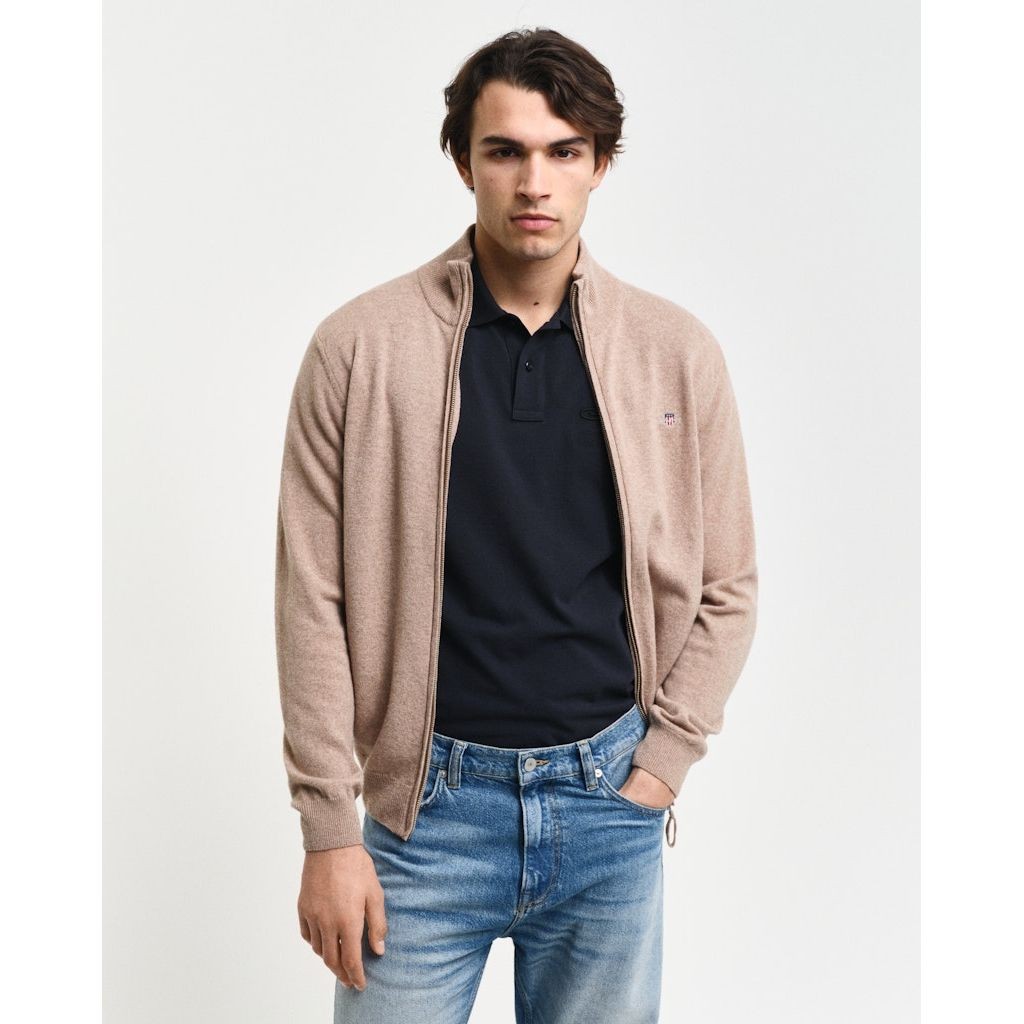 GANT Kardiganas vyrams, Ruda, SUPERFINE LAMBSWOOL 2