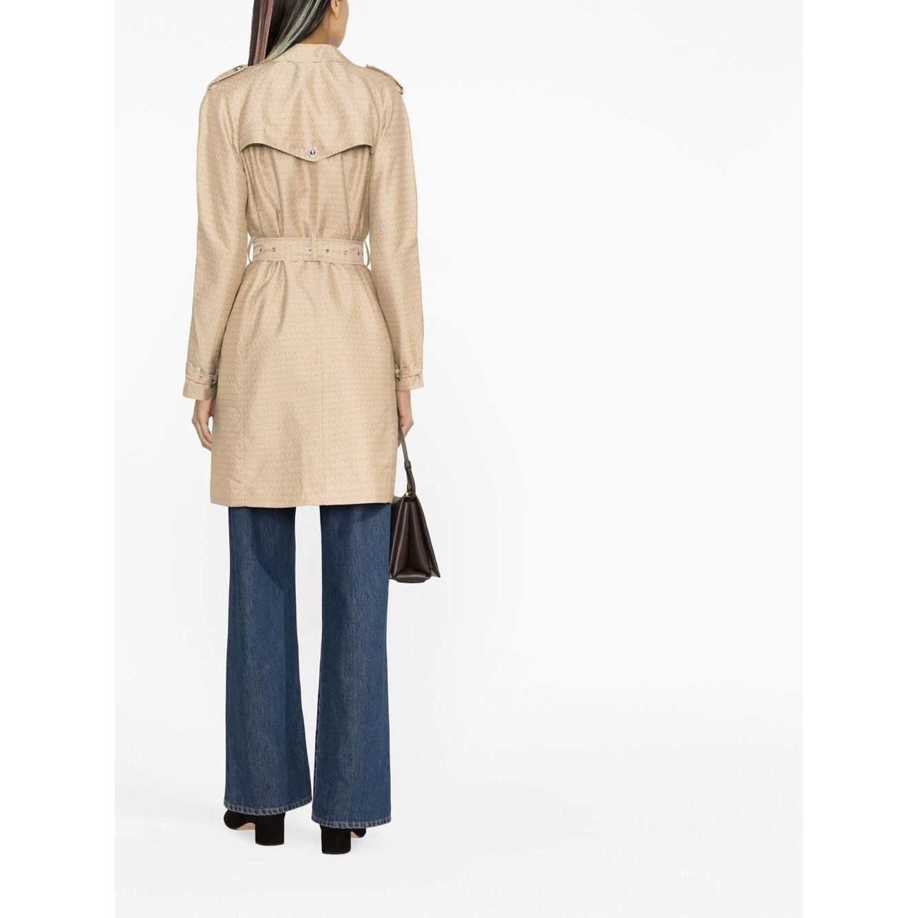 MICHAEL KORS Lietpaltis moterims, Ruda, Logo eco trench 4