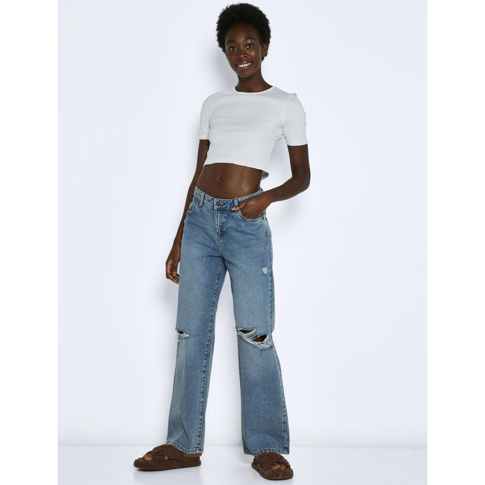 NOISY MAY Palaidinės moterims, Balta, NMDRAKEYE S/S TIE TOP 5