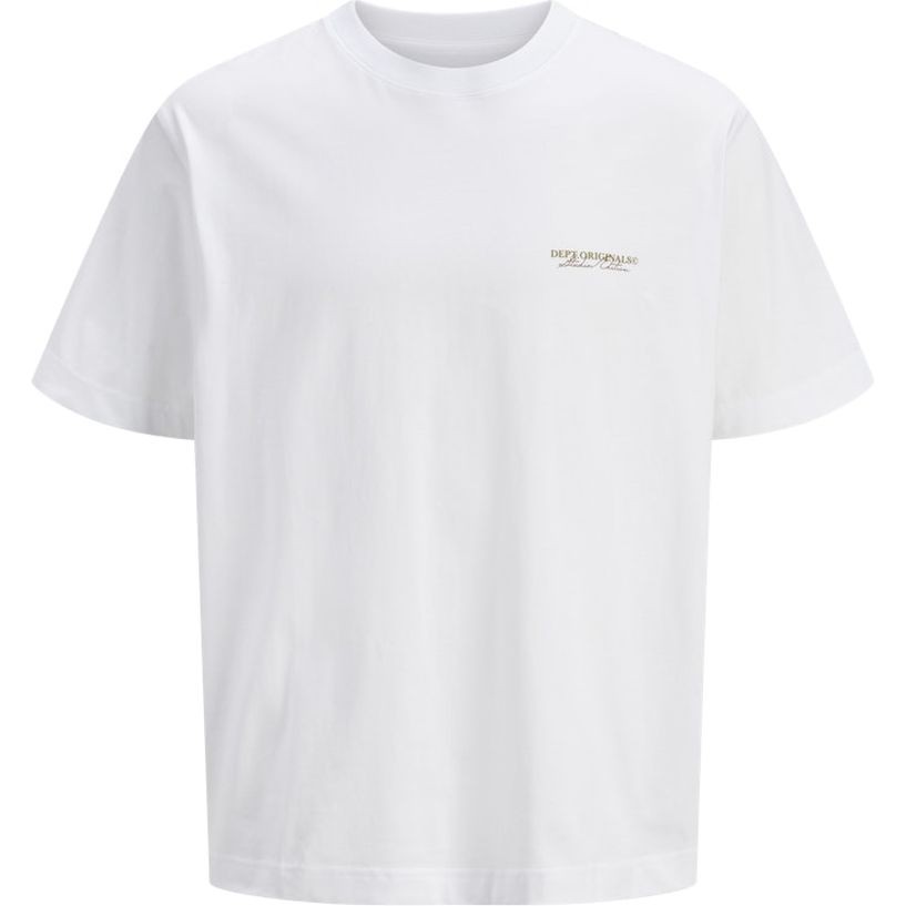 JACK & JONES Marškinėliai vyrams, Balta, Islington type tee 1