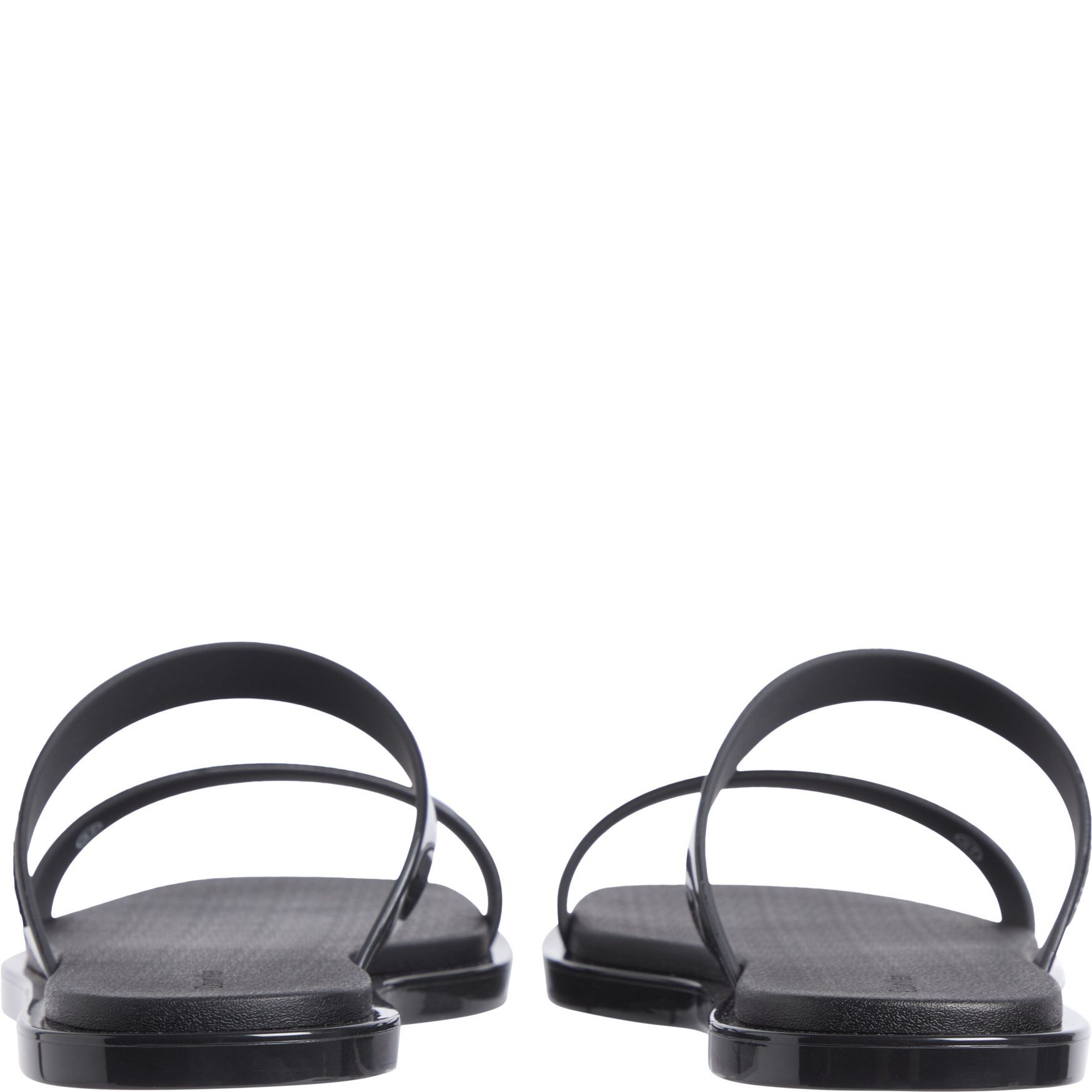 CALVIN KLEIN Guminės šlepetės moterims, Juoda, Double bar slide 4