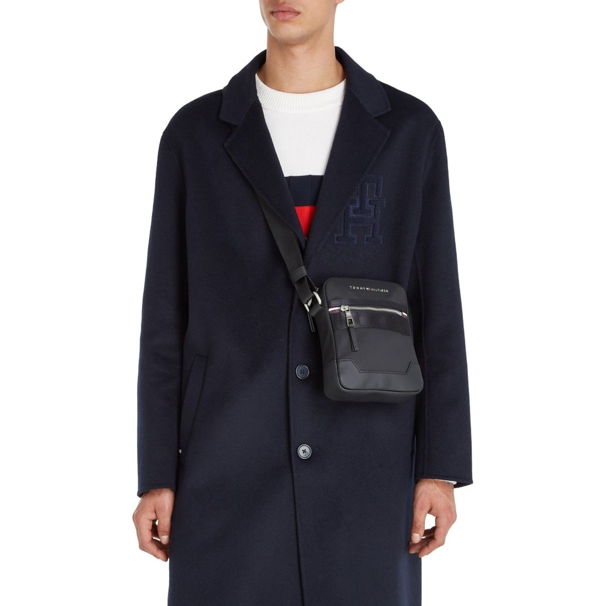 TOMMY HILFIGER Rankinė per petį vyrams, Juoda, Elevated mini reporter 5