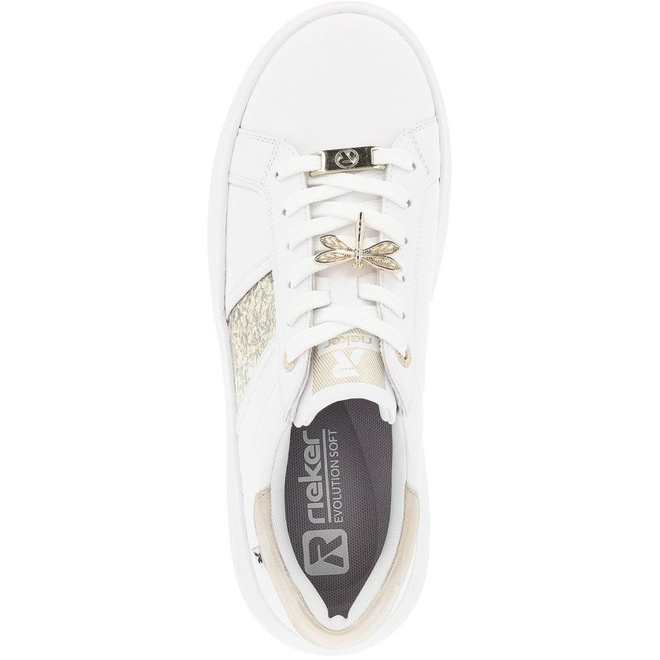 RIEKER Laisvalaikio bateliai moterims, Balta, LEISURE 6