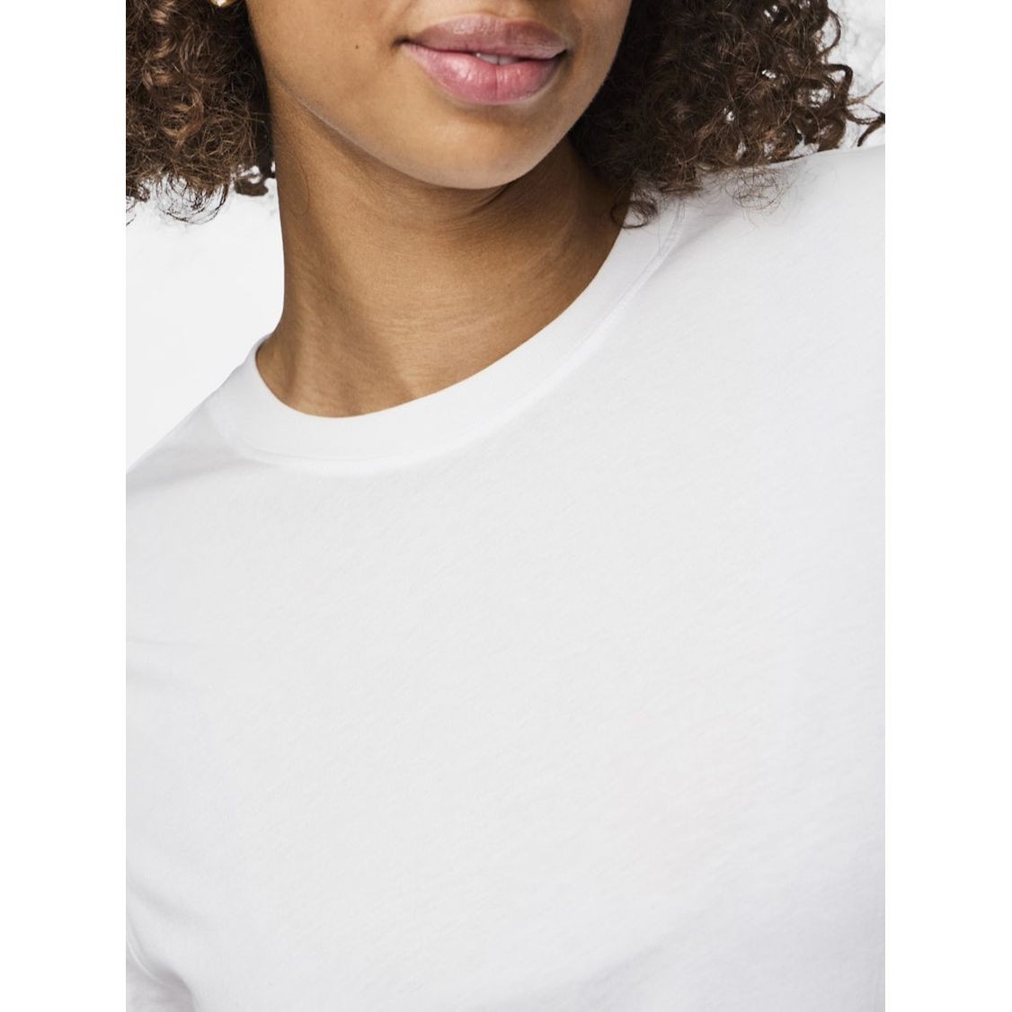 PIECES Marškinėliai moterims, Balta, Ria solid tee 2