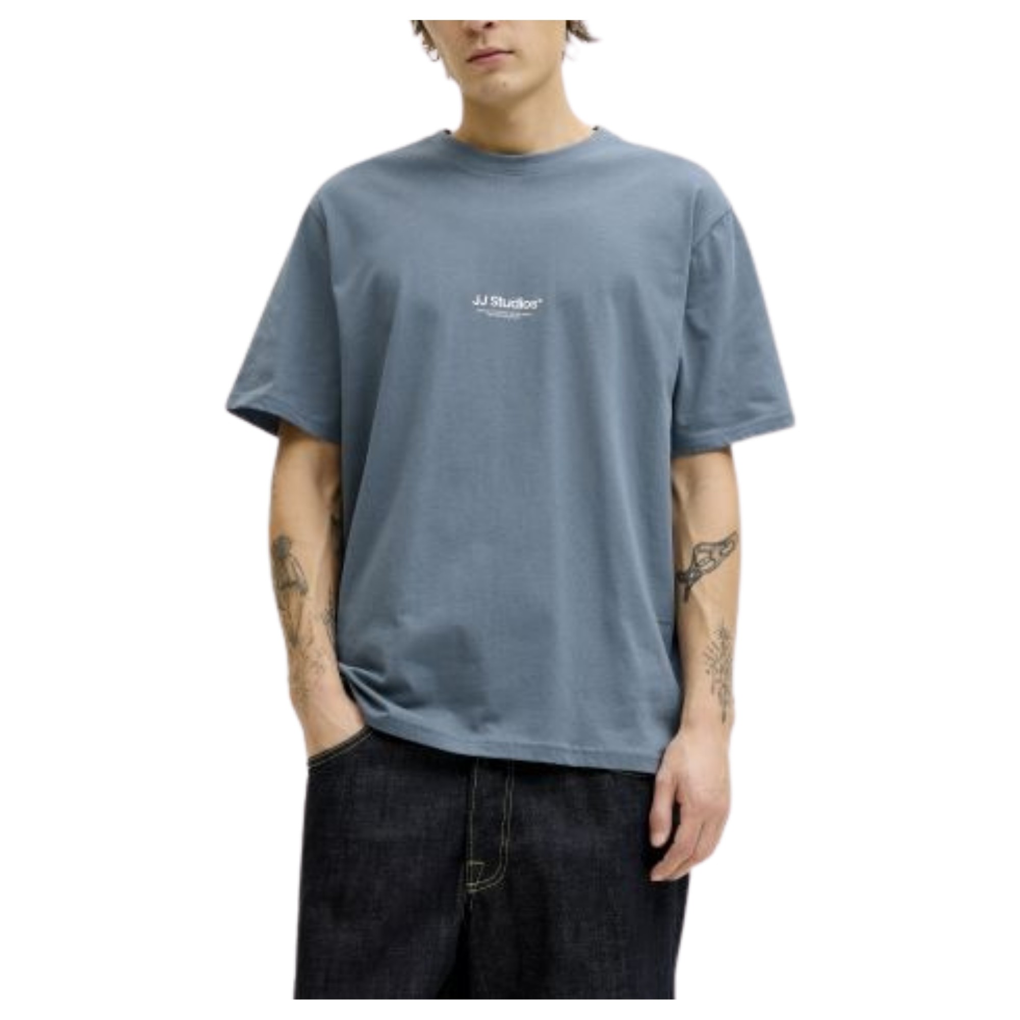 JACK & JONES Marškinėliai vyrams, Mėlyna, Soho crew neck 1